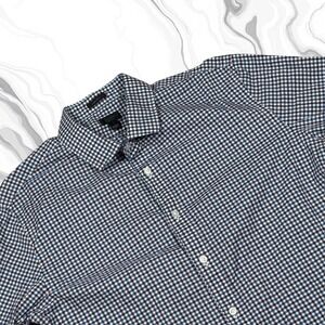 J.Crew Ludlow Dress Shirt Men L Blue Purple Gingham 120s 2-Ply Cotton G7450 Slim